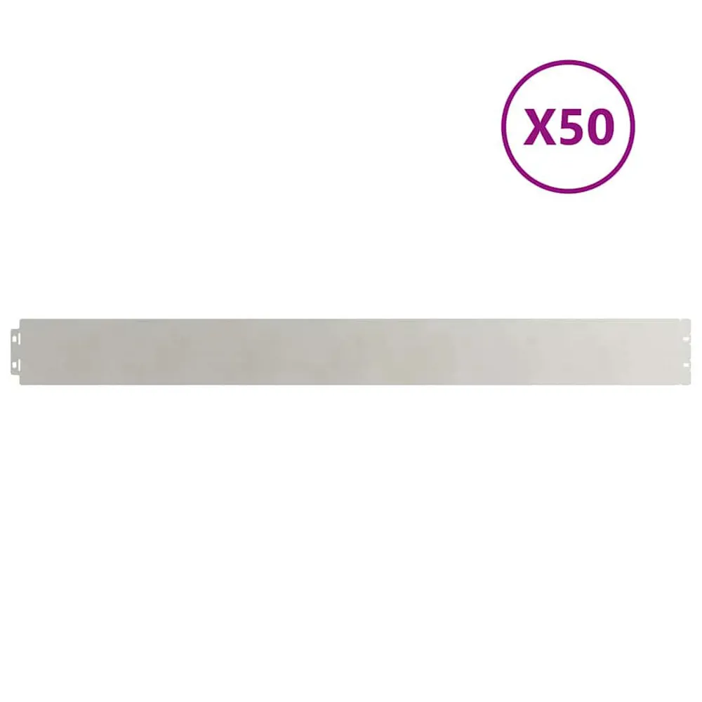 Obrzeż trawnikowe 50 szt. 10x103 cm Stal nierdzewna