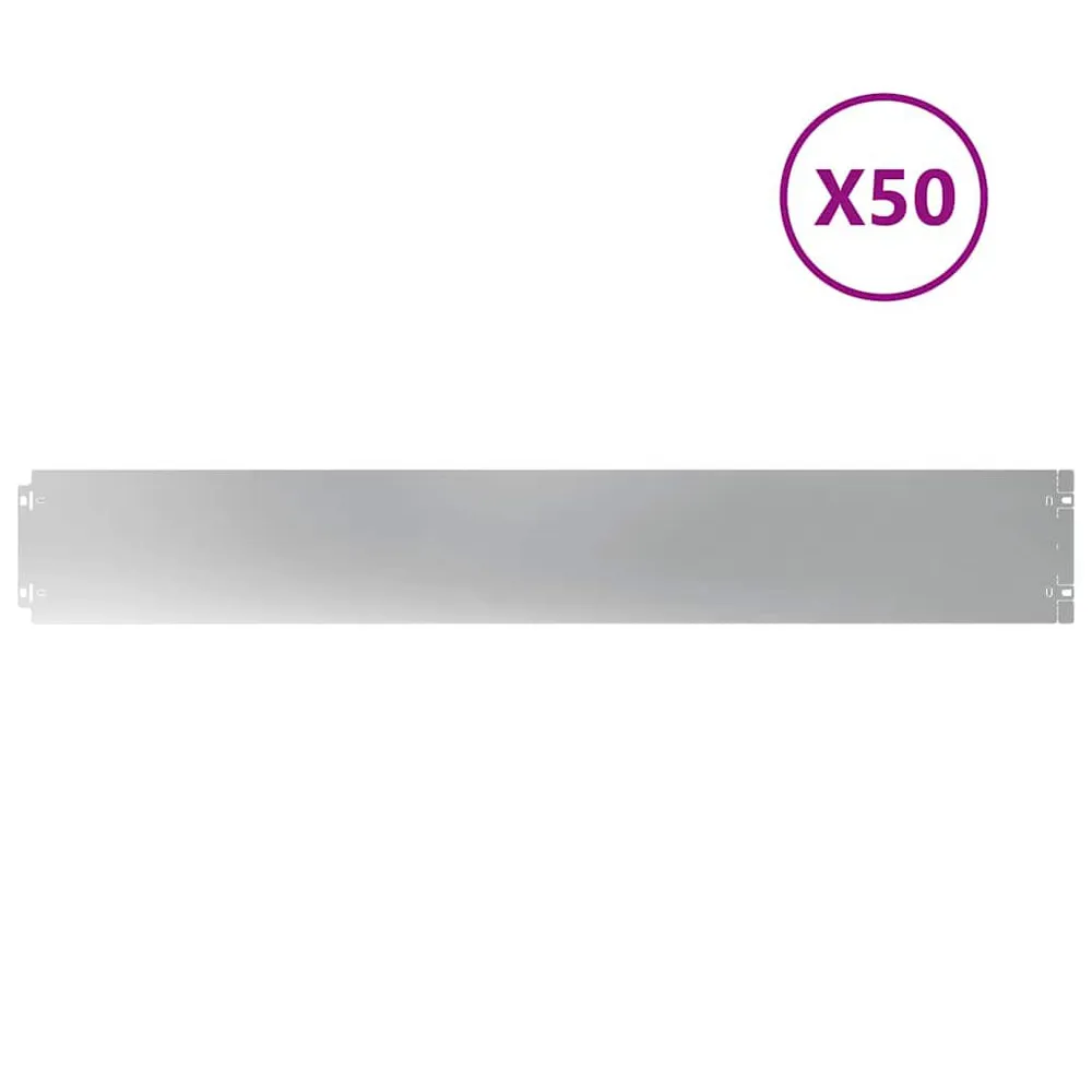 Obrzeż trawnikowe 50 szt. 15x103 cm Stal ocynkowana