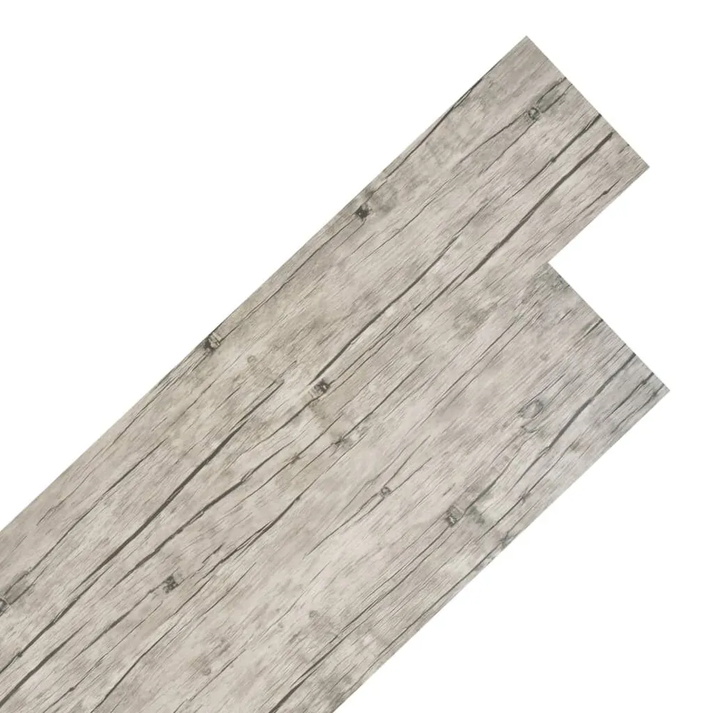 Panele podłogowe z PVC, 4,46 m², 3 mm, jasnoszary, bez kleju