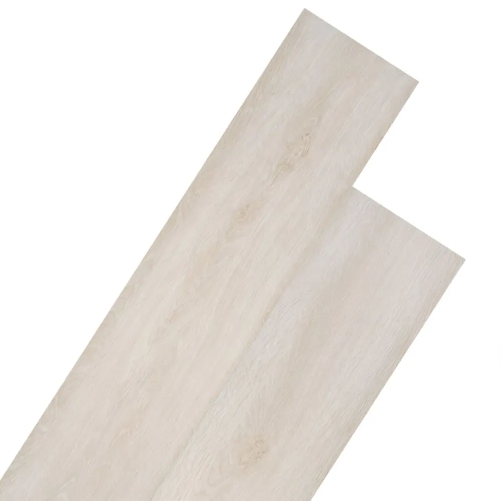 Panele podłogowe z PVC, 5,26 m², 2 mm, biały dąb, bez kleju