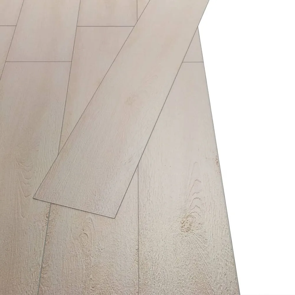 Panele podłogowe z PVC, 5,26 m², 2 mm, biały dąb, bez kleju