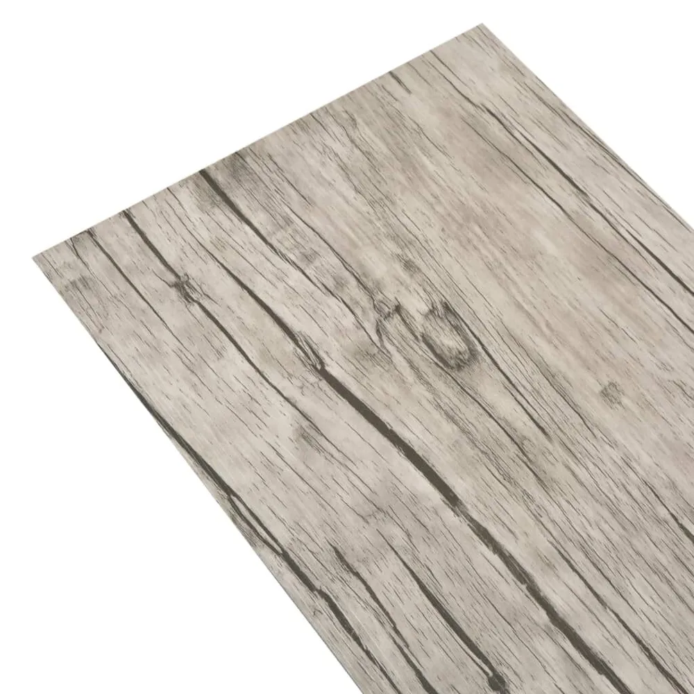 Panele podłogowe PVC 5,26 m², 2 mm, spłowiały dąb, bez kleju