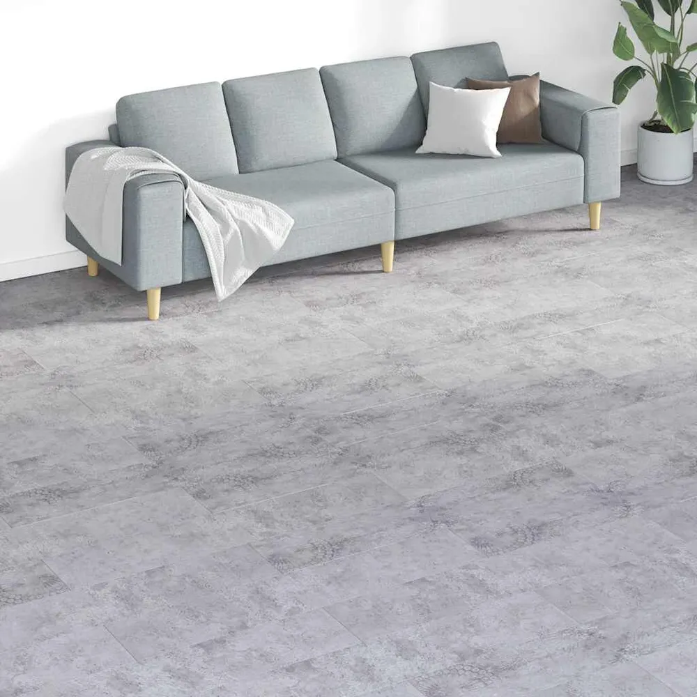 Panele podłogowe PVC, 5,26 m², 2 mm, szare, bez kleju