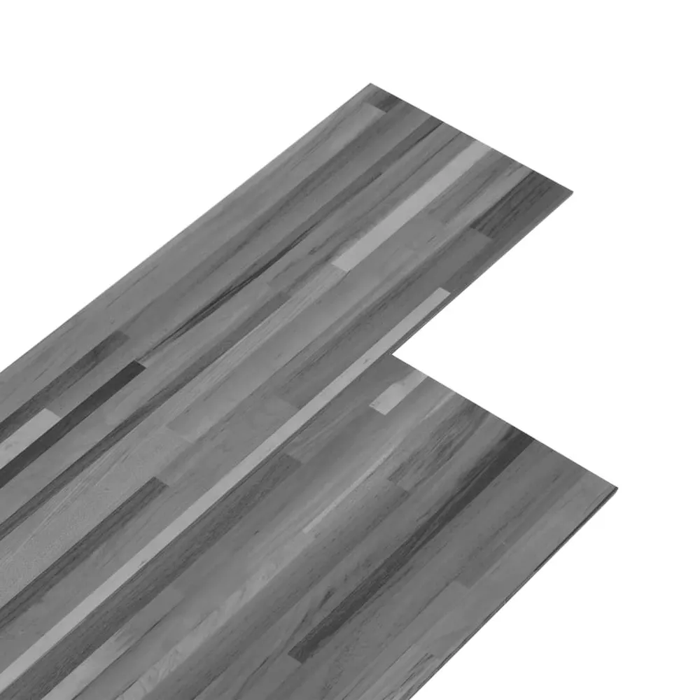 Panele podłogowe PVC, 5,26 m², 2 mm, szare pasy, bez kleju
