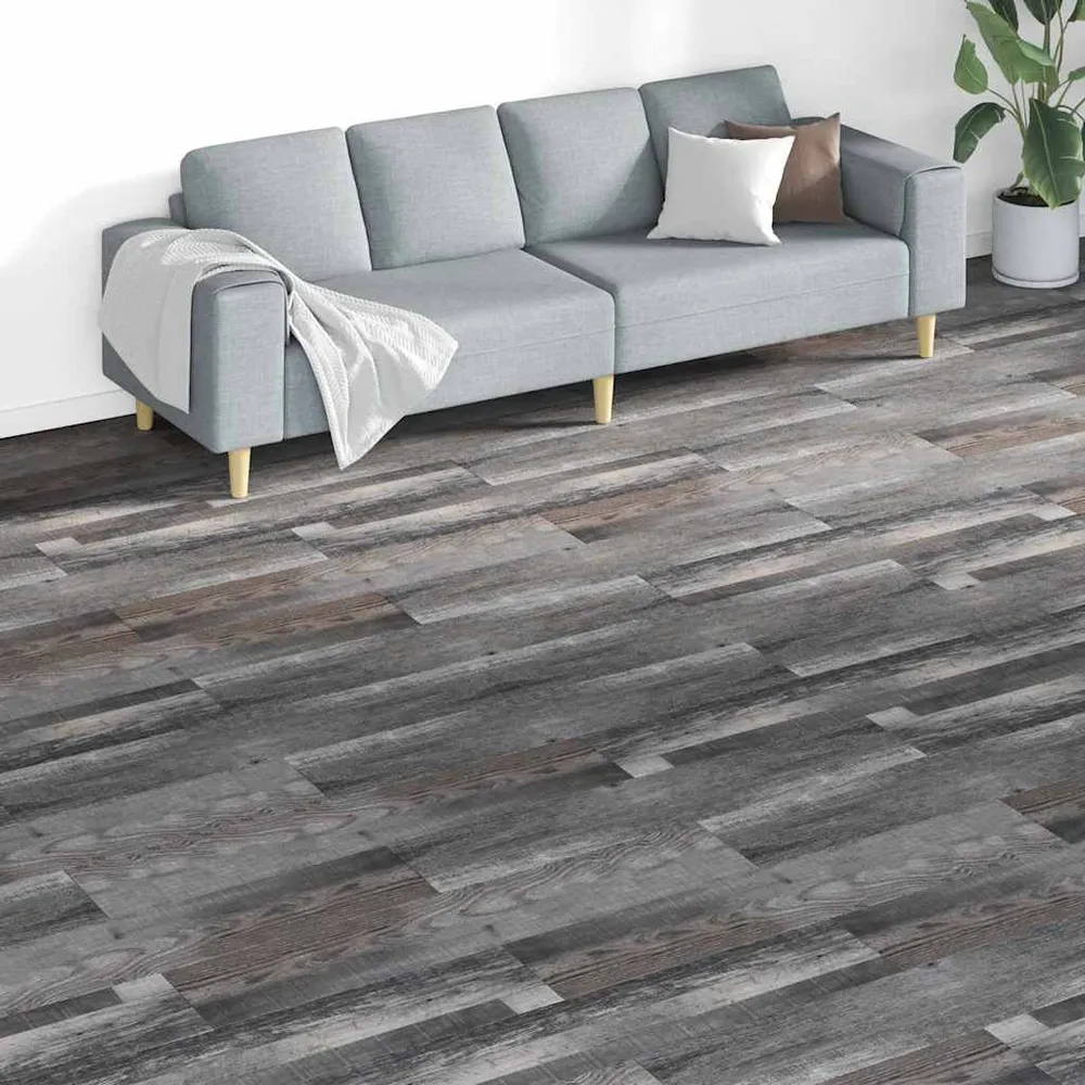 Panele PVC, 5,26 m², 2 mm, drewno industrialne, bez kleju