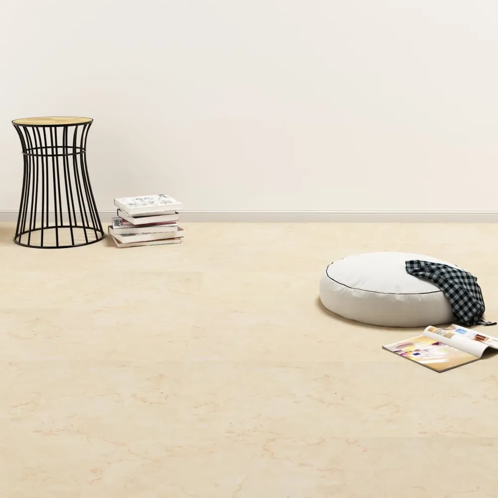Samoprzylepne panele podłogowe, PVC, 5,11 m², beżowe