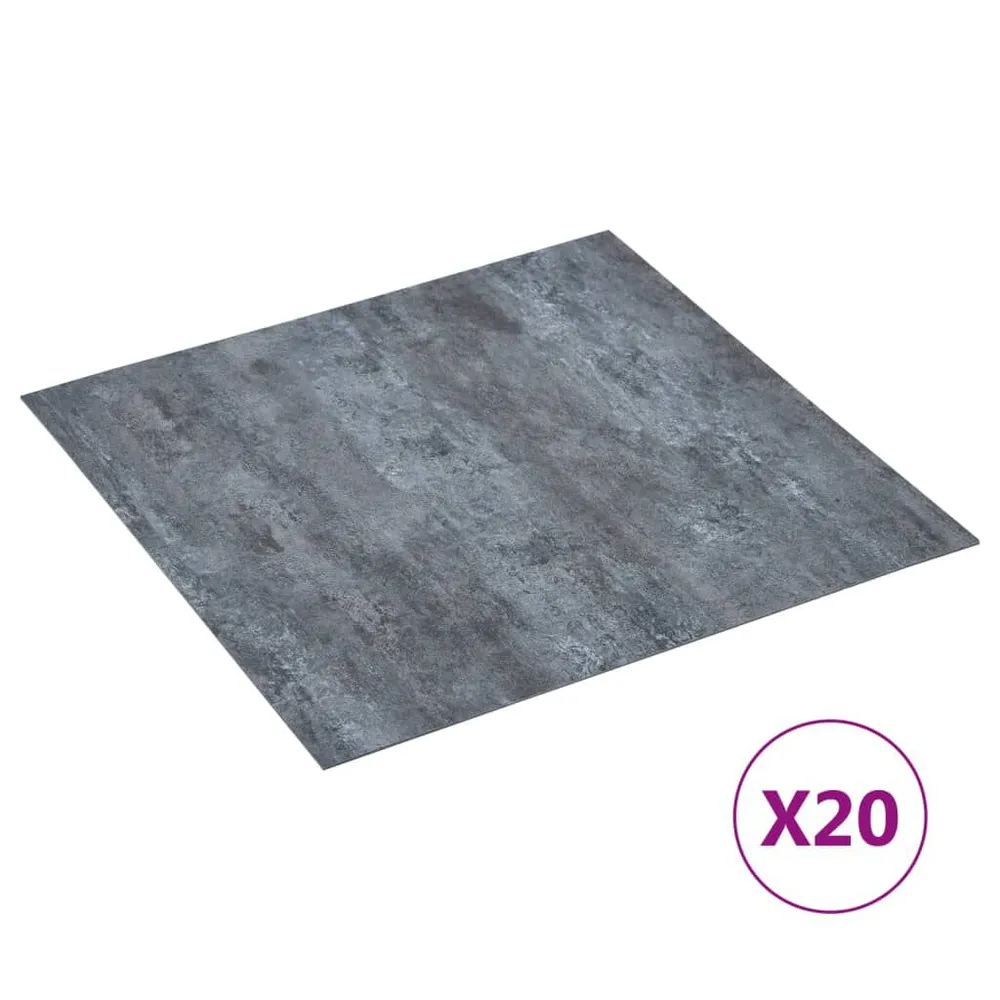 Samoprzylepne panele podłogowe, 20 szt., PVC, 1,86 m², szare