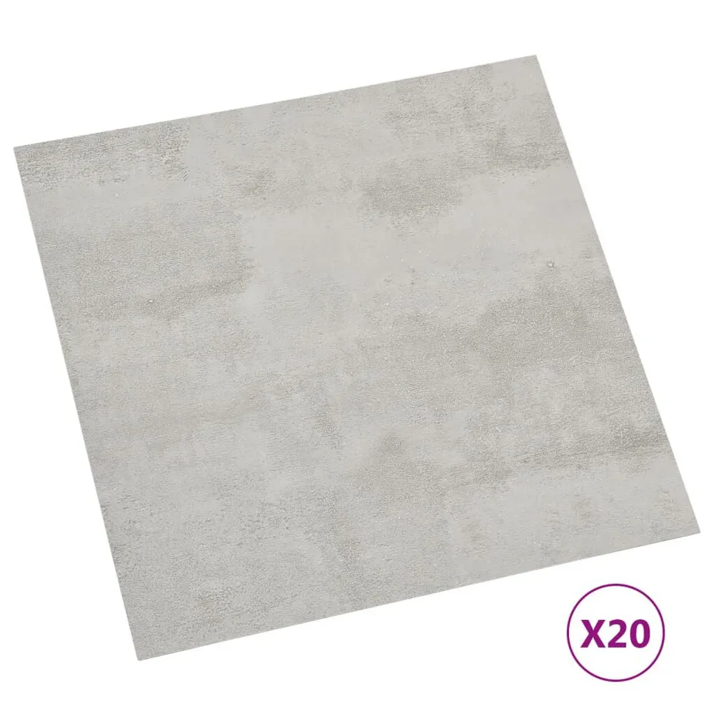 Samoprzylepne panele podłogowe, 20 szt., PVC, 1,86 m², szare