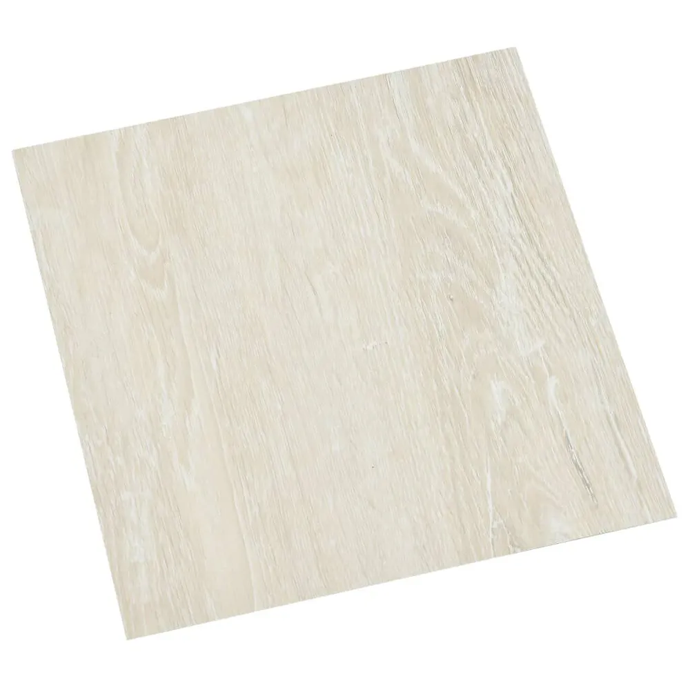 Samoprzylepne panele podłogowe, 20 szt., PVC, 1,86 m², kremowe