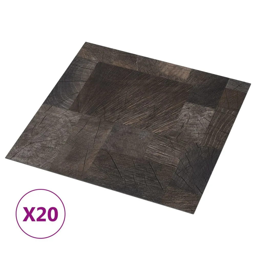 Samoprzylepne panele podłogowe, 20 szt., PVC, 1,86 m², drewno