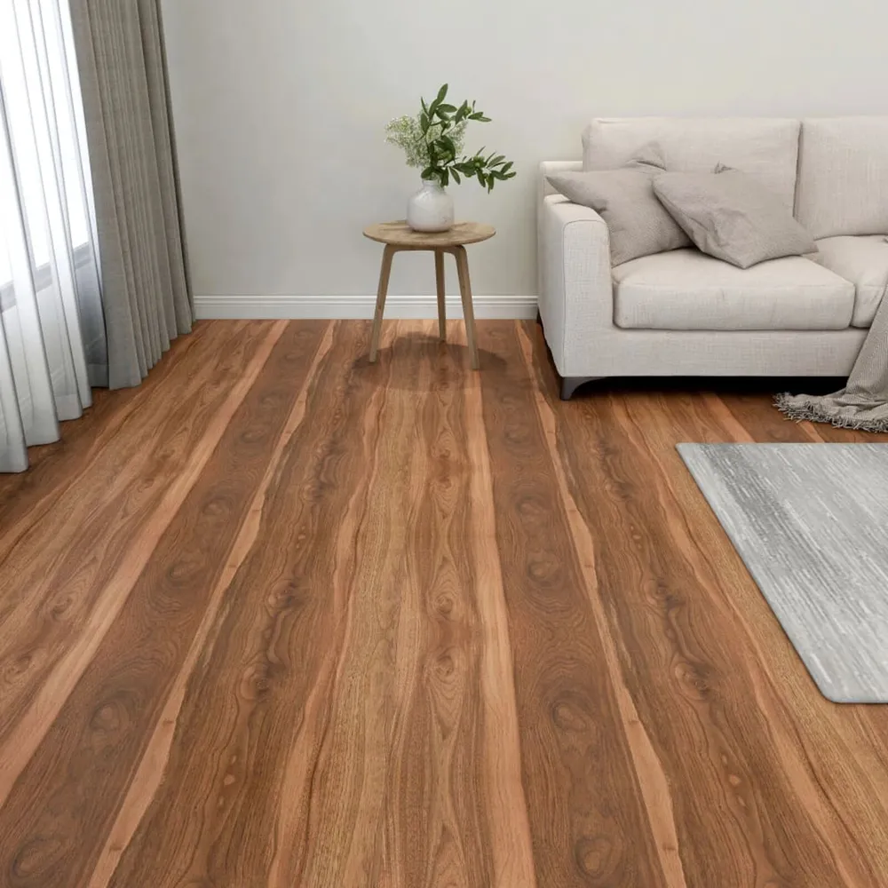 Samoprzylepne panele podłogowe, 55 szt., PVC, 5,11 m², brązowe