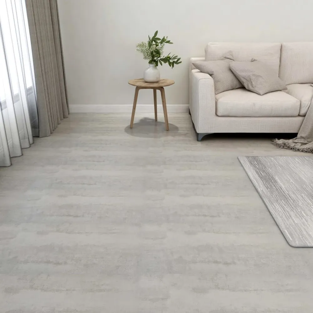 Samoprzylepne panele podłogowe, 55 szt., PVC, 5,11 m², szare
