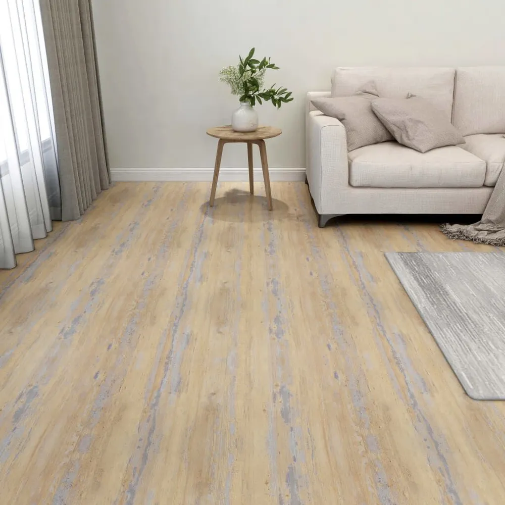 Samoprzylepne panele podłogowe, 55 szt., PVC, 5,11 m², brązowe
