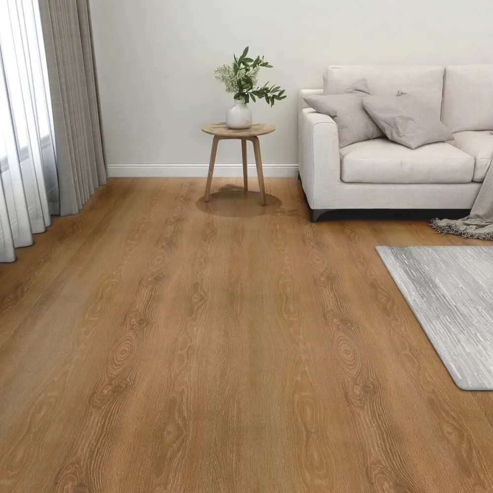 Samoprzylepne panele podłogowe, 55 szt., PVC, 5,11 m², brązowe