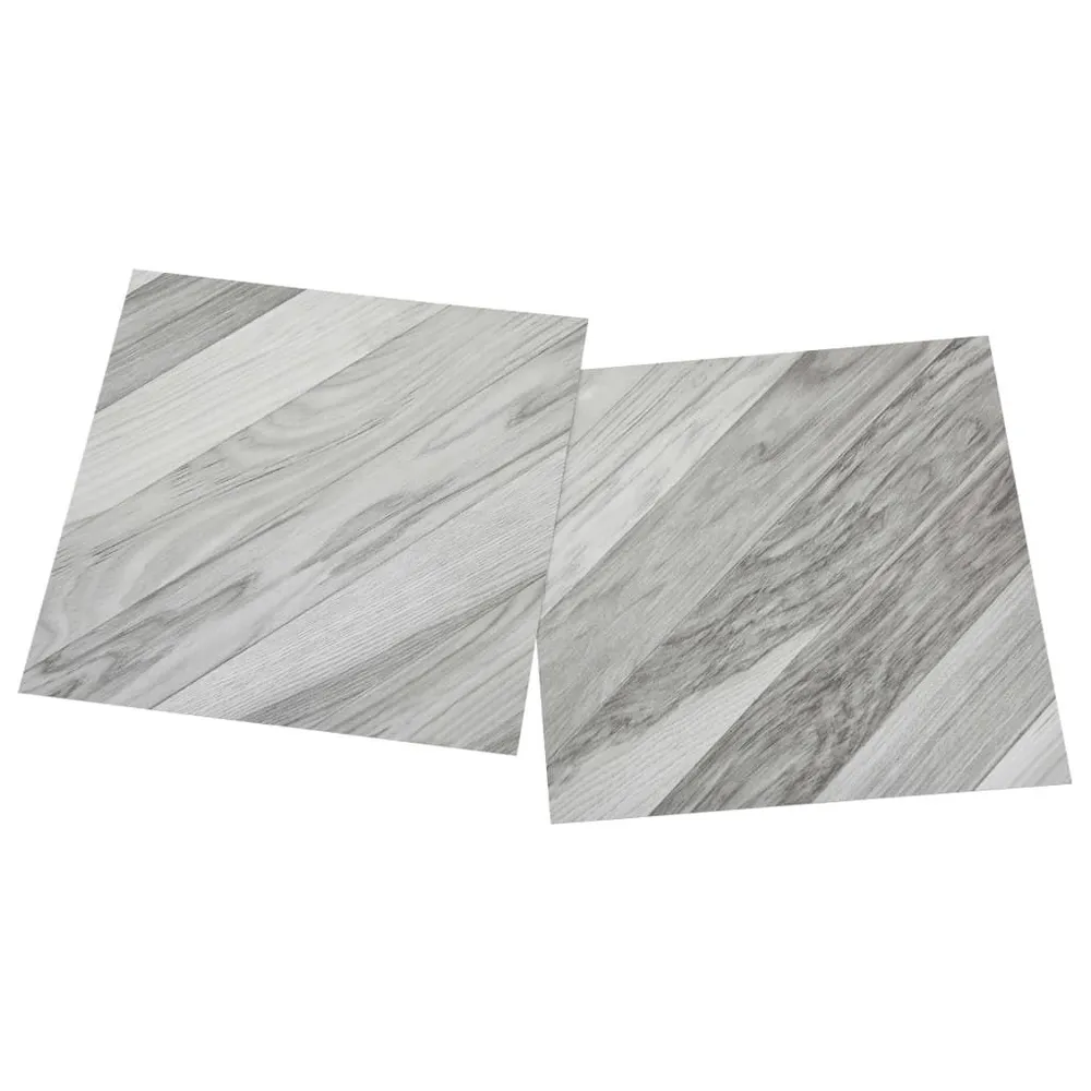 Samoprzylepne panele podłogowe, 55 szt. PVC, 5,11m², szare pasy
