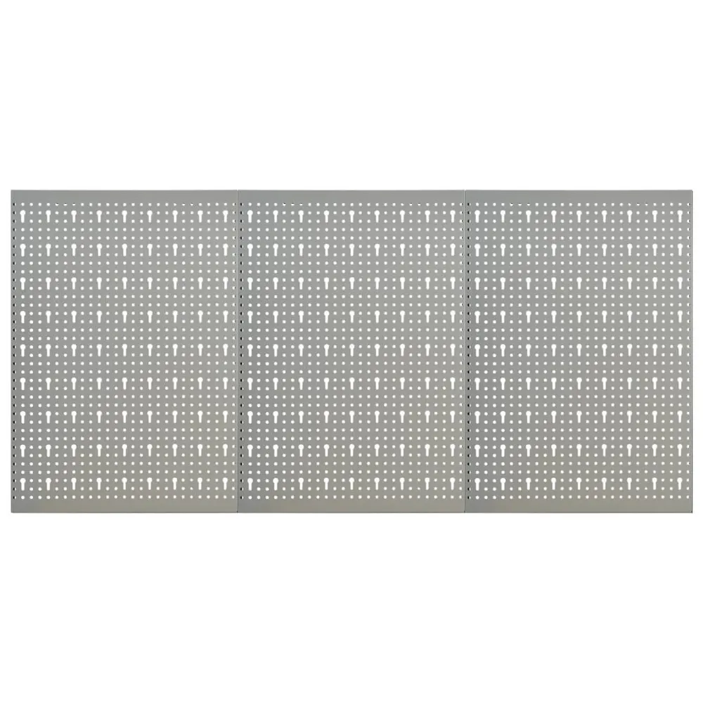Ścienne płyty perforowane, 3 szt., 40x58 cm, stal