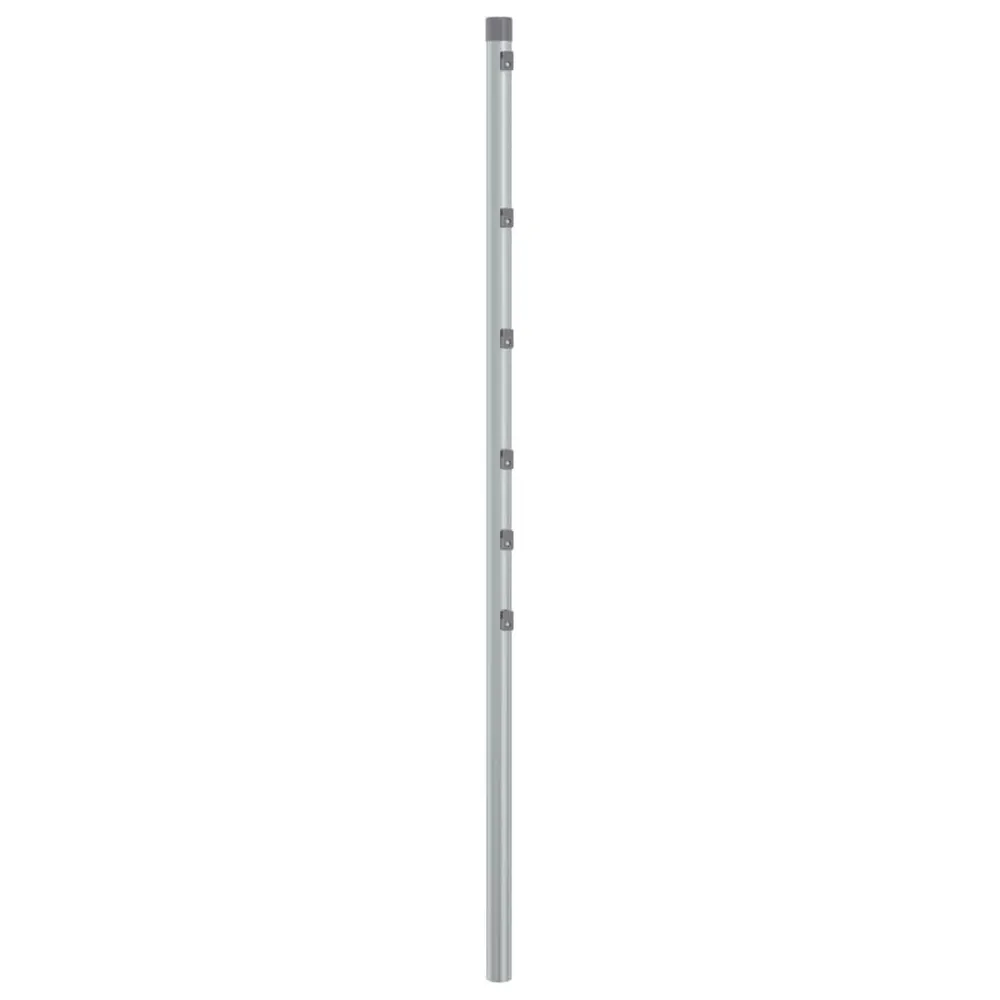 Słupki ogrodzeniowe 15 szt, srebrne, 120 cm, stal galwanizowana
