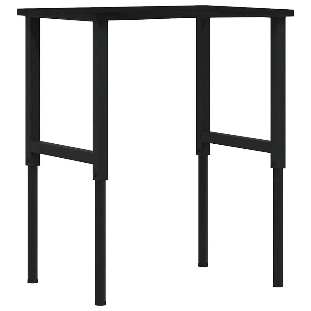 Stolik roboczy, ciemny brąz, 80x60x(71,5-98) cm, drewno dębowe