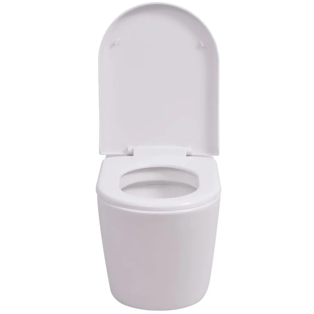 Podwieszana toaleta ceramiczna, biał