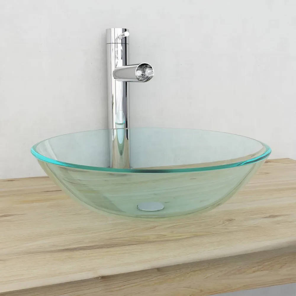 Umywalka z bezbarwnego, hartowanego szkł 42 cm