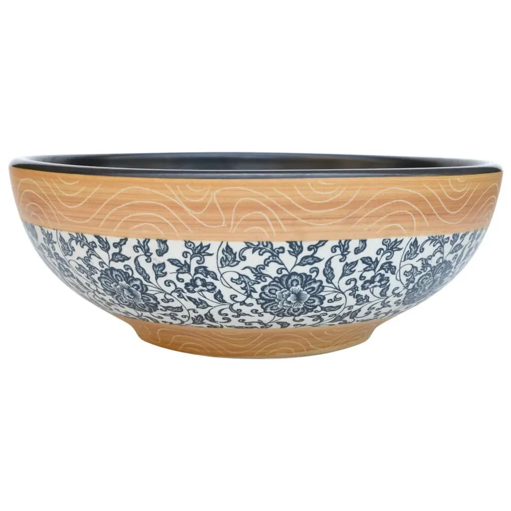 Umywalka nablatowa, kolorowa, okrągł, Φ41x14 cm, ceramiczna