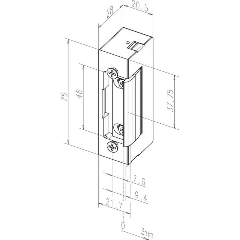 ASSA ABLOY Elektrozaczep 17 12 V DC 100%ED Standard ( 3324034087 )
