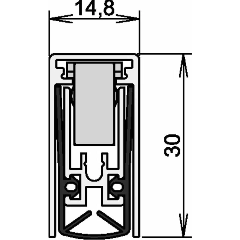 ATHMER uszczelka do drzwi Schall-Ex(R) L-15/30 WS 1-880 1-stronna długość 958 mm ( 3327023202 )