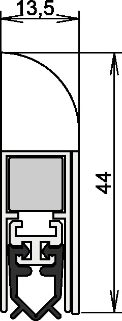 Uszczelka drzwiowa ATHMER Wind-Ex 1-310 1-stronna długość 985 mm ( 3327023015 )