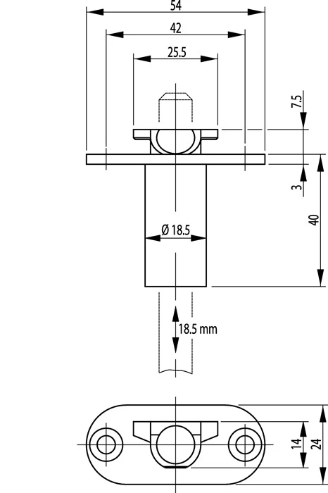 Blokada przełącznika BKS 1895 20/80 / 100 mm DIN lewa / prawa ( 3324024136 )