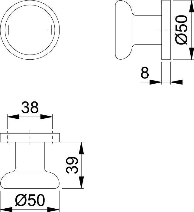Gałka drzwiowa HOPPE 54/11 aluminium F1 ( 3000252022 )