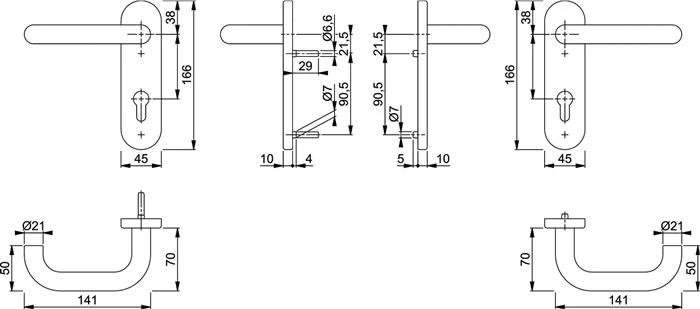 Zestaw przeciwpożarowy HOPPE Paris FS-138/353KH Aluminium F1 D/D ( 3000251137 )