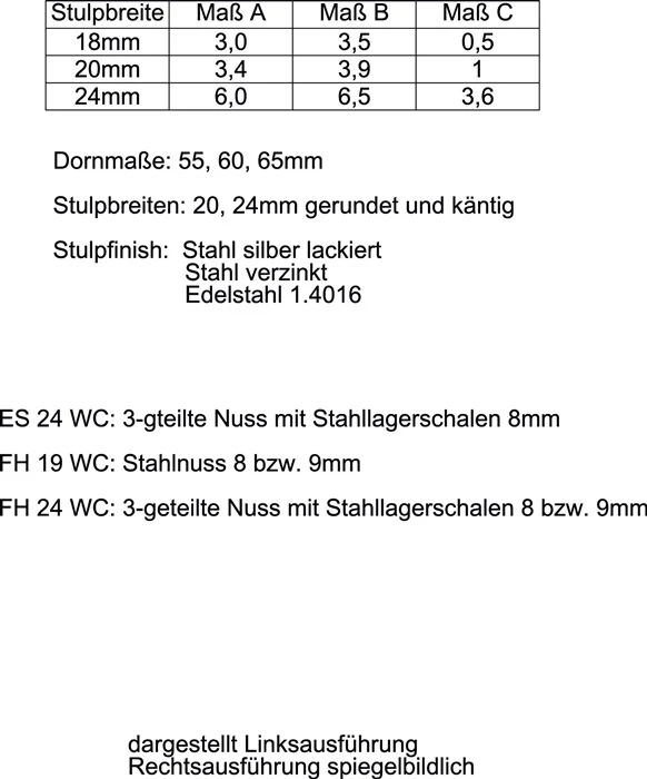 Zamek wpuszczany do drzwi pokojowych SSF BAD 20/ 55/78/8 mm DIN prawy ( 3324024317 )